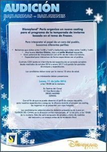 Casting Bailarenes 2016 - Disneyland Paris