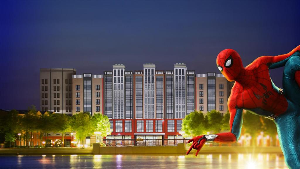 Imagen del Disney Hotel New York – The Art of Marvel, hotel temático de superhéroes Marvel con actividades exclusivas y habitaciones modernas